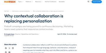 Article backdrop: Why contextual collaboration is replacing personalization