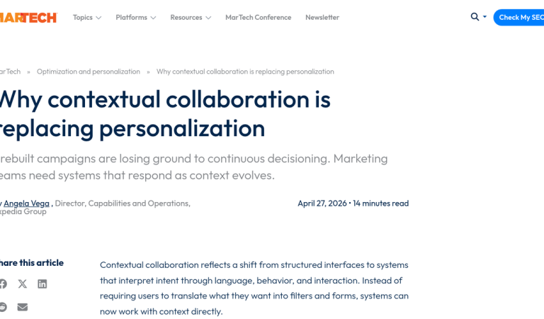 Why Contextual Collaboration Is Replacing Personalization Now