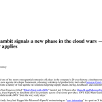 Article backdrop: Amazon’s OpenAI gambit signals a new phase in the cloud wars