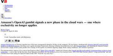 Article backdrop: Amazon’s OpenAI gambit signals a new phase in the cloud wars