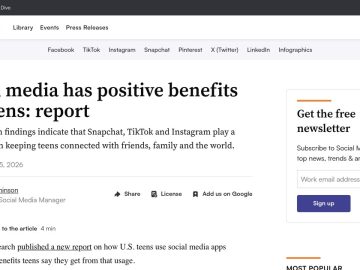 Daily Marketing Roundup: Social media has positive benefits for teens: report