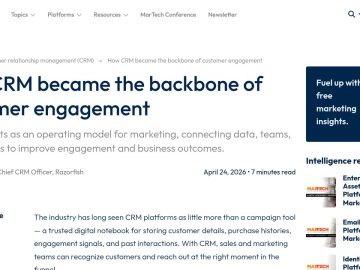 Daily Marketing Roundup: How CRM became the backbone of customer engagement