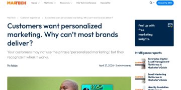 Daily Marketing Roundup: Customers want personalized marketing. Why can’t most brands