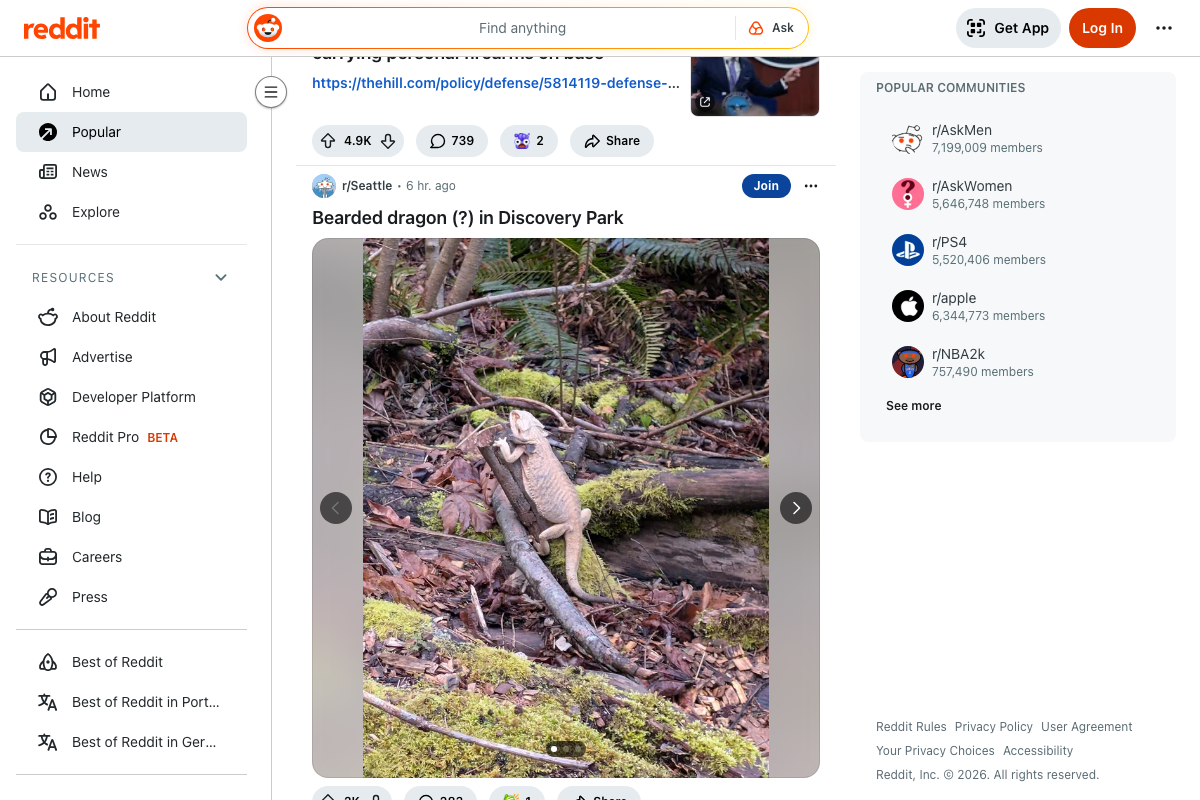 Reddit.com individual post thread showing upvote controls and community context — the passive evaluation environment for Step 4.