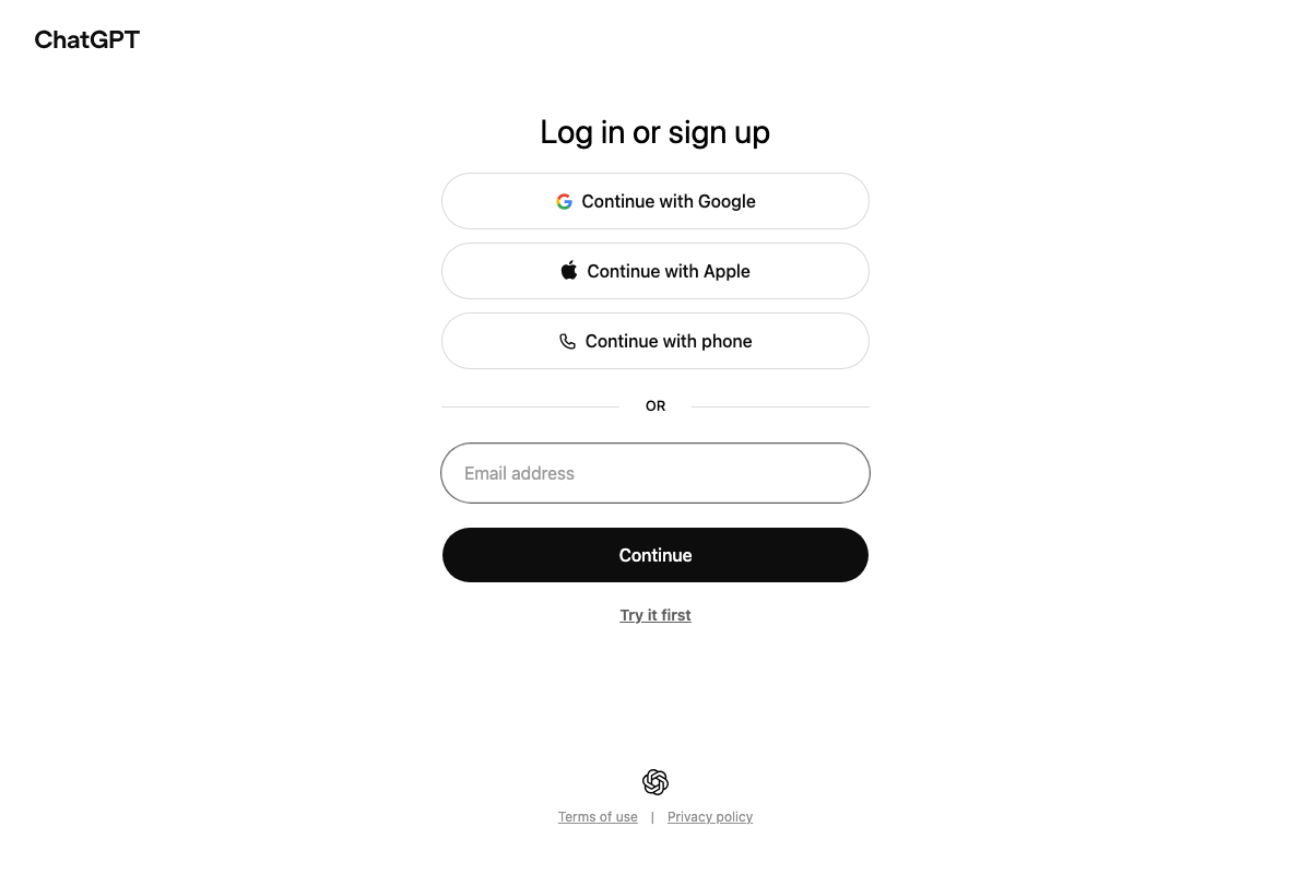 ChatGPT login page — documentation for image editing features was not captured.