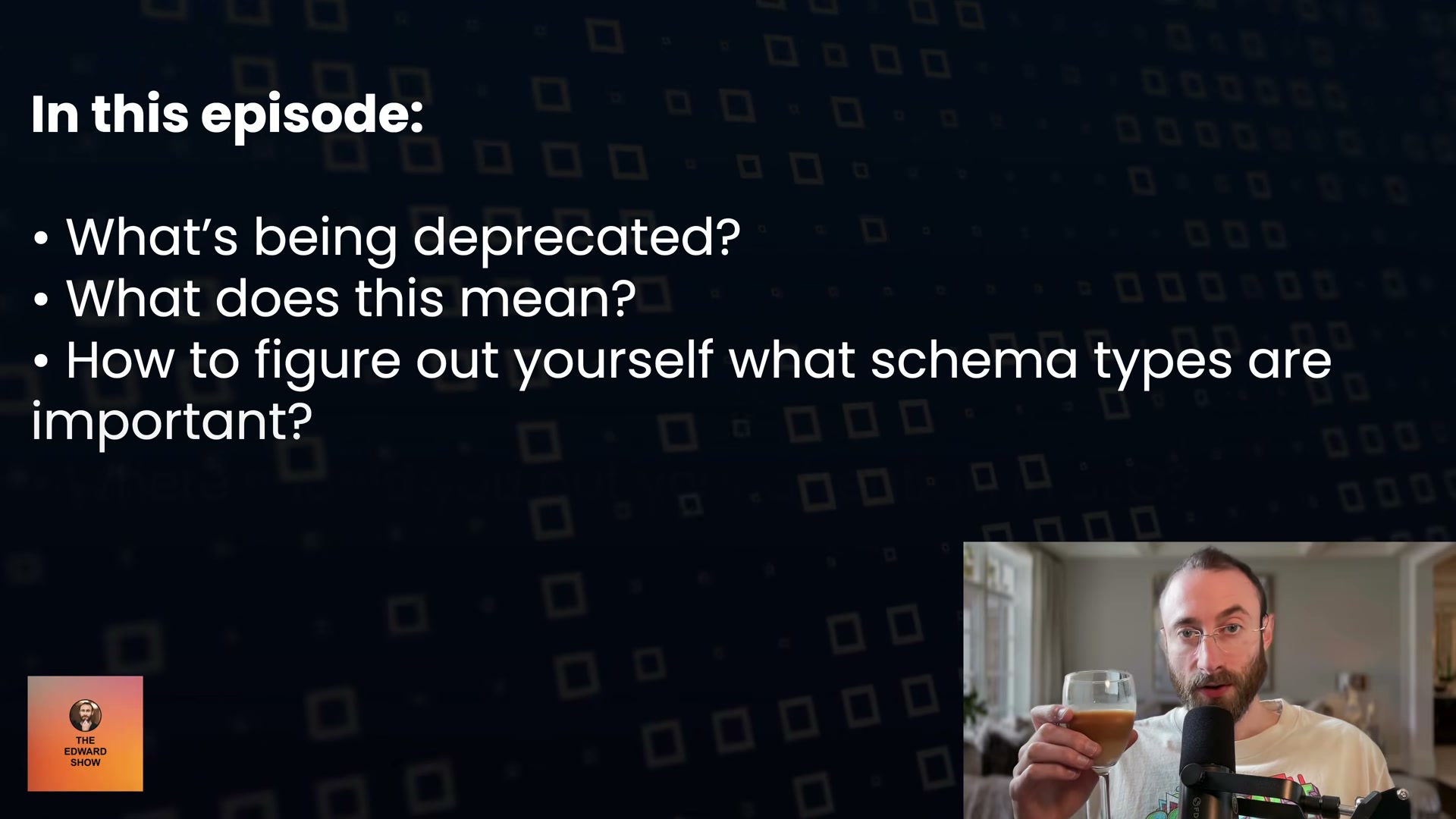 Three questions this episode answers: what's deprecated, what it means, and how to evaluate schema types yourself.