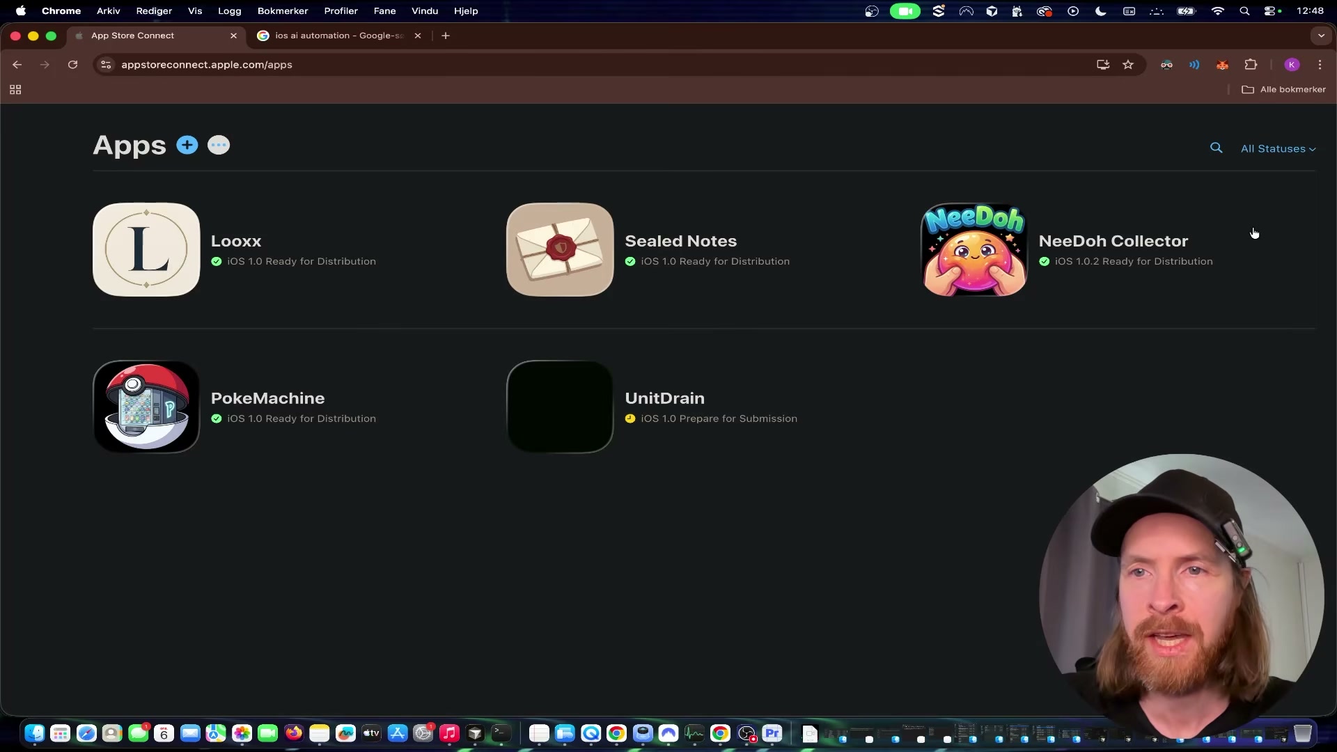 Five AI-built iOS apps live in App Store Connect after 10 days of automation