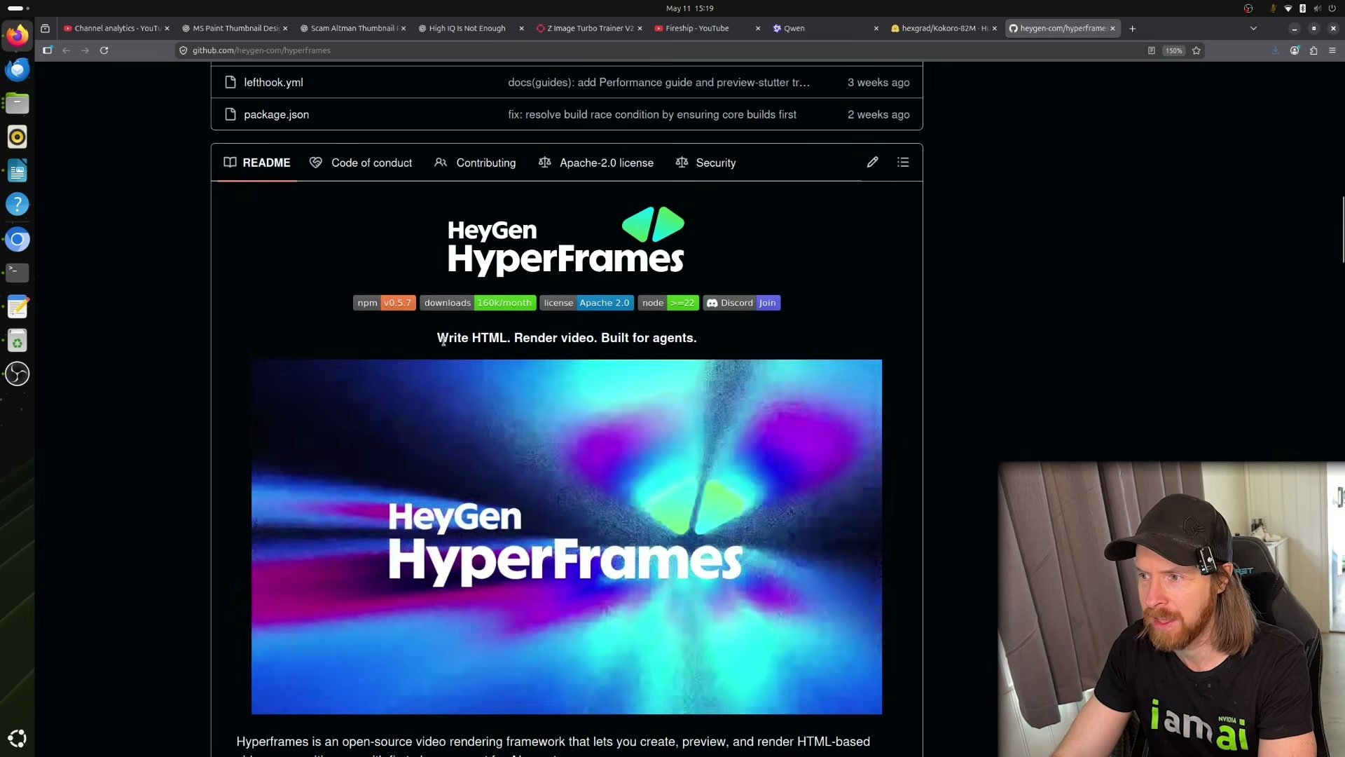 HyperFrames: write HTML compositions, render video — the rendering engine at the end of the local pipeline.