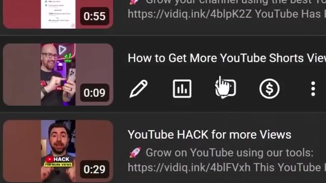 The remix icon appears in the YouTube Studio content list — click it to jump directly to remixing settings for that video.