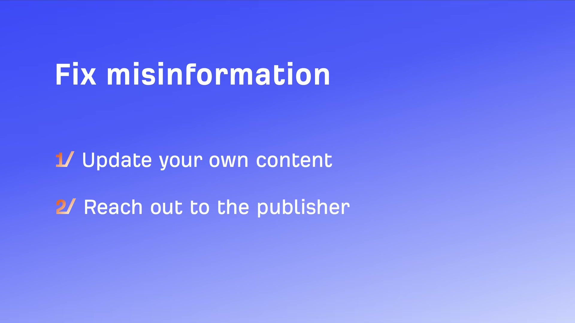 When AI cites wrong info about your brand: update your own content first, then contact the publisher — in that order