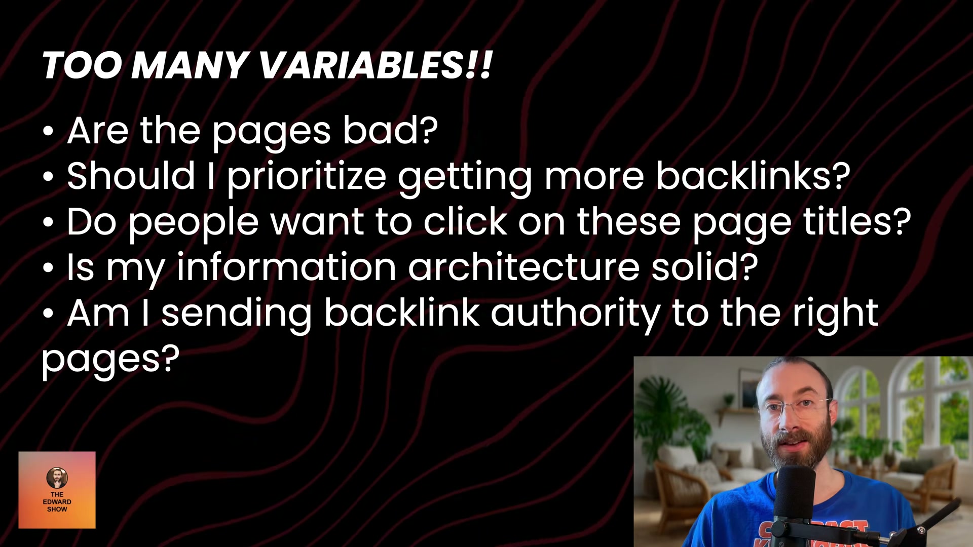 Publish too many pages and you can't isolate why rankings stall: every failure point becomes a guessing game with five variables in play simultaneously.