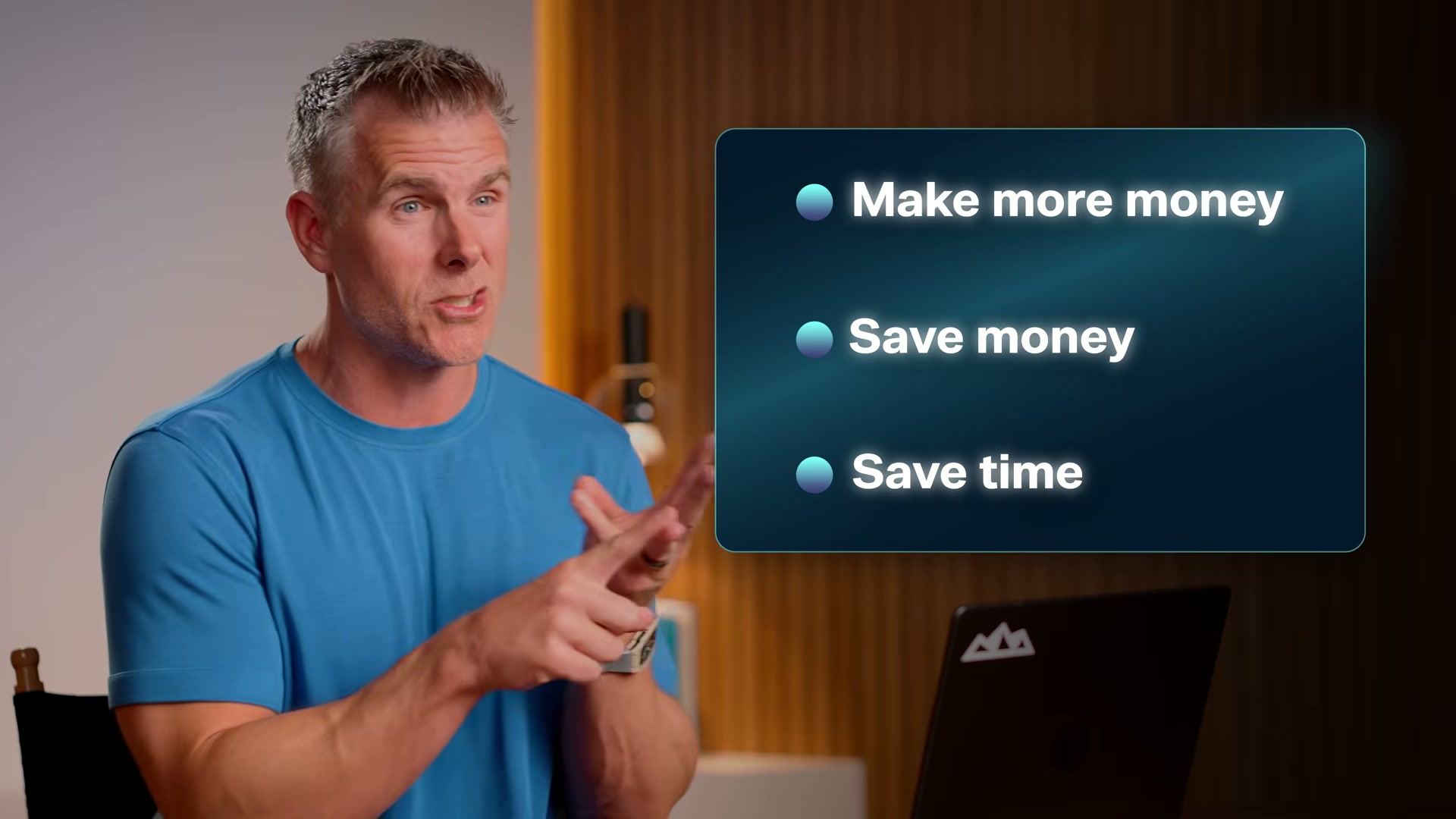 Martell's ranking criteria: every AI tool is judged on whether it makes you money, saves you money, or saves you time