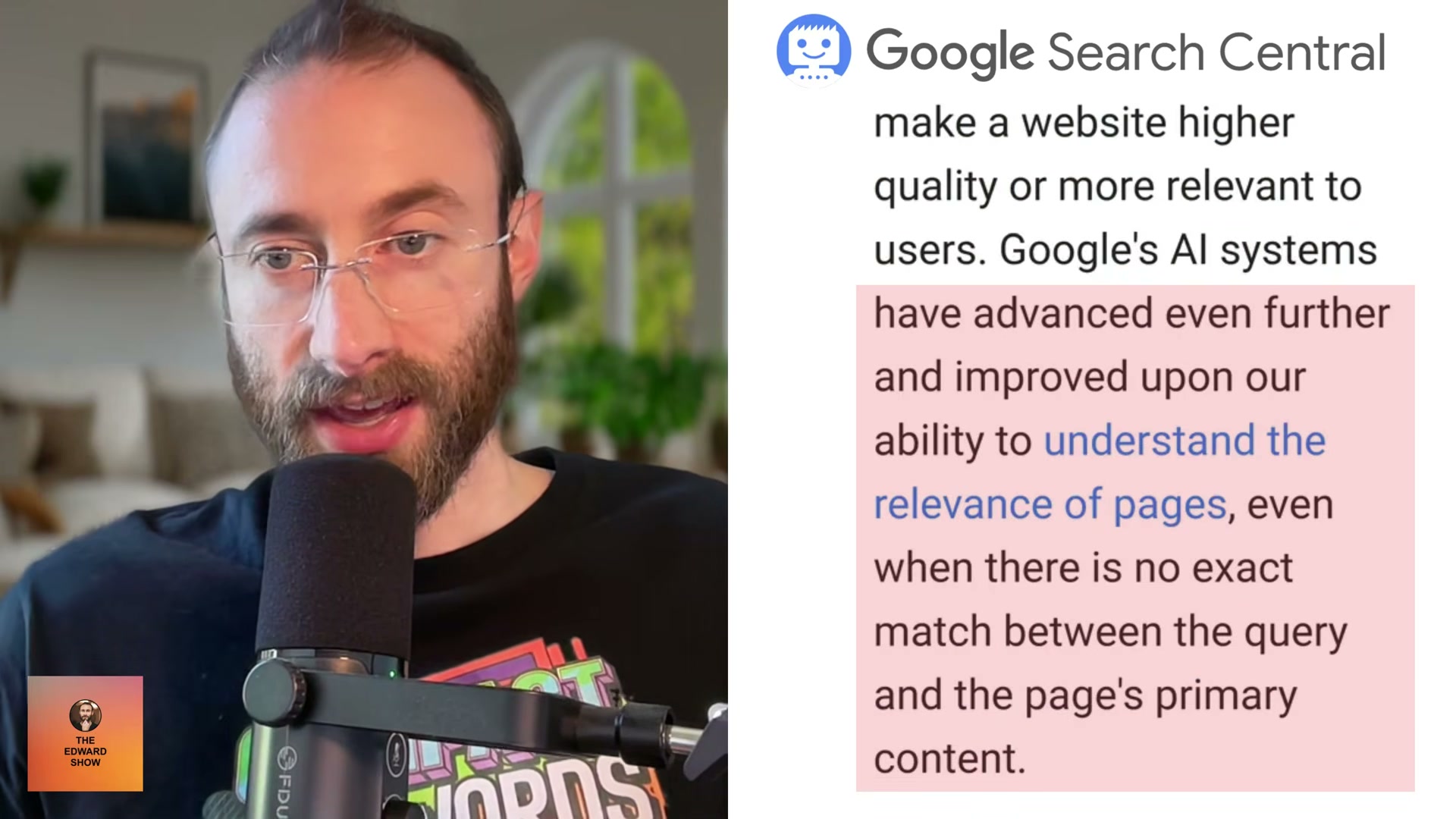 Google's AI understands page relevance without exact keyword matches — official confirmation