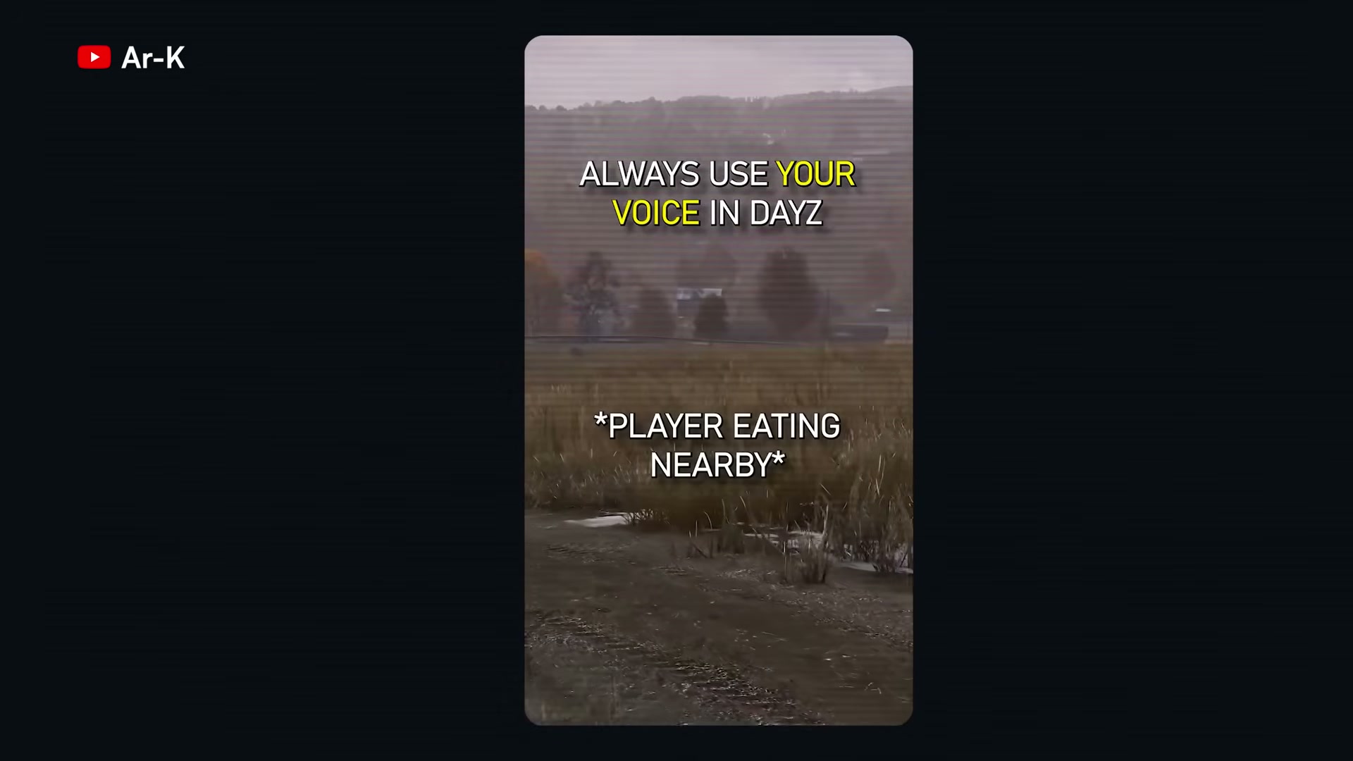 An example Short from Ar-K — the vertical format, bold title text, and in-video captions that anchor viewers in the same content world as the long-form channel.