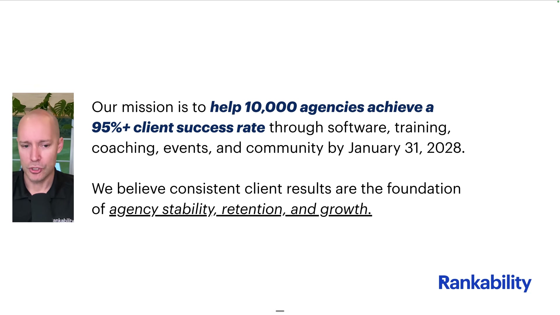 Nathan Gotch on the Rankability mission: software plus community equals 10,000 successful agencies.