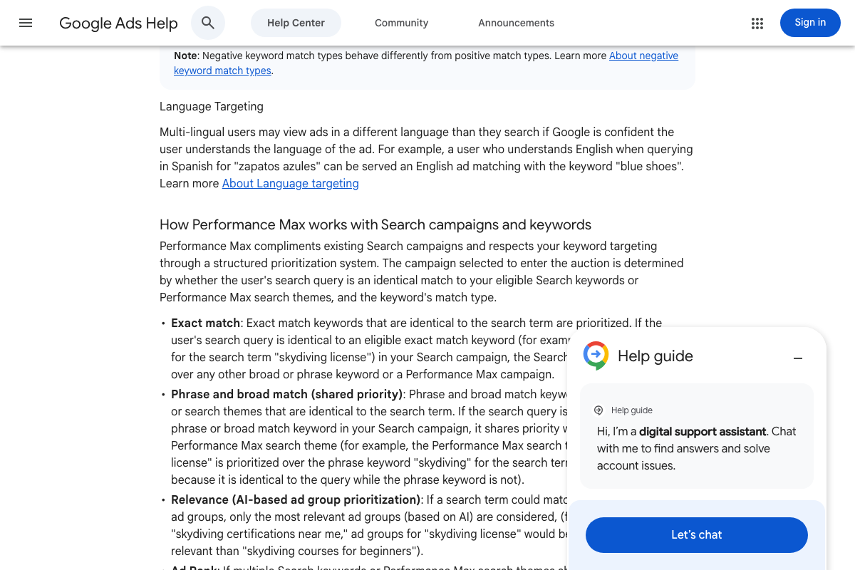 Google Ads keyword prioritization: exact match > phrase/broad match (shared priority with PMax search themes) > AI-based relevance — documents why AI Max received no traffic when active keyword campaigns were present” style=”max-width: 100%; height: auto; border-radius: 8px; box-shadow: 0 4px 20px rgba(0,0,0,0.15);” /><figcaption style=
