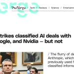 Article backdrop: Pentagon strikes classified AI deals with OpenAI, Google, an