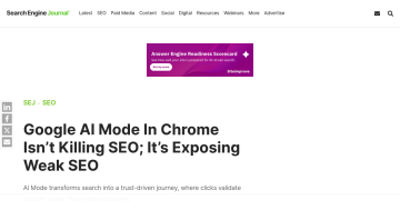 Article backdrop: Google AI Mode In Chrome Isn’t Killing SEO; It’s Exposing We