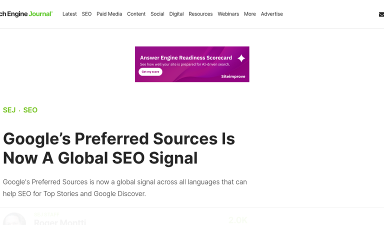 Google Preferred Sources Goes Global: What Marketers Must Know Now