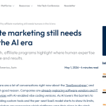 Article backdrop: Why affiliate marketing still needs humans in the AI era