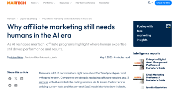 Article backdrop: Why affiliate marketing still needs humans in the AI era