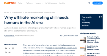 Article backdrop: Why affiliate marketing still needs humans in the AI era