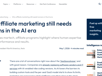 Article backdrop: Why affiliate marketing still needs humans in the AI era