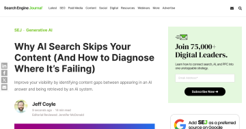 Article backdrop: Why AI Search Skips Your Content (And How to Diagnose Where
