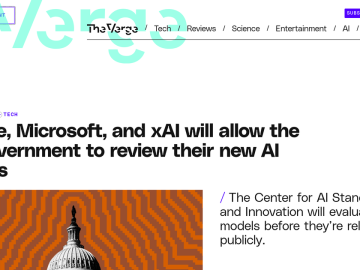 Article backdrop: Google, Microsoft, and xAI will allow the US government to r
