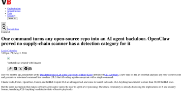 Article backdrop: One command turns any open-source repo into an AI agent back