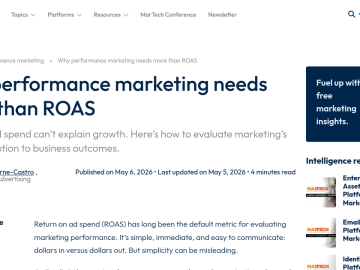 Article backdrop: Why performance marketing needs more than ROAS