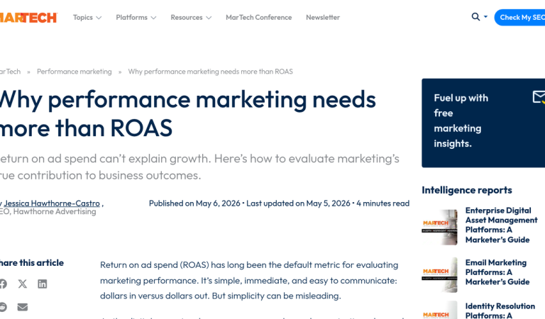 Performance Marketing Beyond ROAS: Metrics That Actually Matter