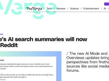 Article backdrop: Google’s AI search summaries will now quote Reddit