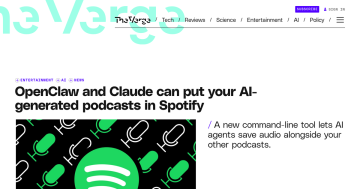 Article backdrop: OpenClaw and Claude can put your AI-generated podcasts in Sp