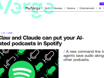 Article backdrop: OpenClaw and Claude can put your AI-generated podcasts in Sp