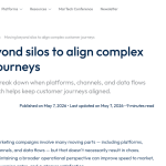 Article backdrop: Moving beyond silos to align complex customer journeys
