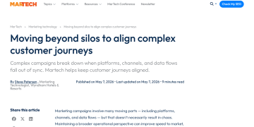 Article backdrop: Moving beyond silos to align complex customer journeys