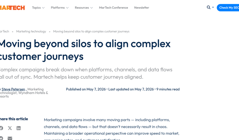 Breaking Down Marketing Silos to Align Complex Customer Journeys