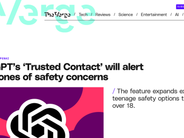 Article backdrop: ChatGPT’s ‘Trusted Contact’ will alert lov