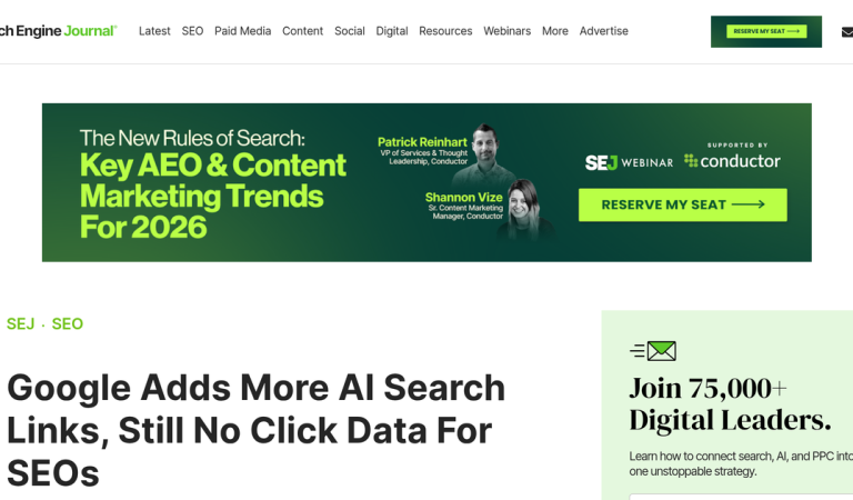 Google AI Search Gets More Links—But SEOs Still Lack Click Data