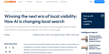 Article backdrop: Winning the next era of local visibility: How AI is changing