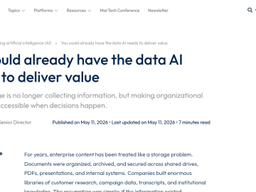 Article backdrop: You could already have the data AI needs to deliver value