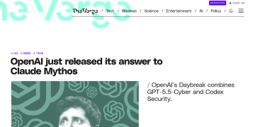 Article backdrop: OpenAI just released its answer to Claude Mythos