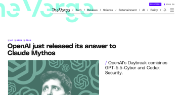 Article backdrop: OpenAI just released its answer to Claude Mythos