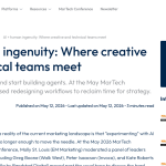 Article backdrop: AI + human ingenuity: Where creative and technical teams mee