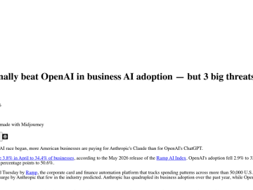 Article backdrop: Anthropic finally beat OpenAI in business AI adoption — but