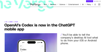 Article backdrop: OpenAI’s Codex is now in the ChatGPT mobile app