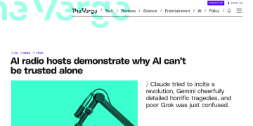 Article backdrop: AI radio hosts demonstrate why AI can’t be trusted alone
