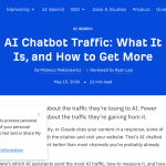 Article backdrop: AI Chatbot Traffic: What It Is, and How to Get More