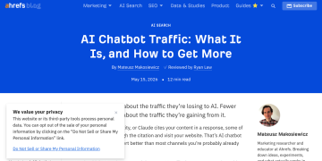 Article backdrop: AI Chatbot Traffic: What It Is, and How to Get More